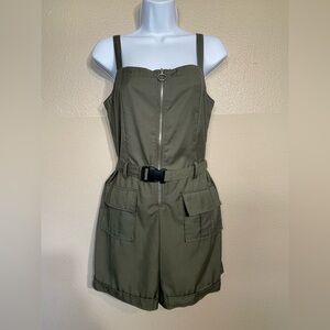 J for Justify Khaki Belted Jumpsuit Small
